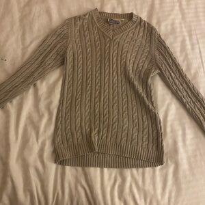 Knitted green sweater